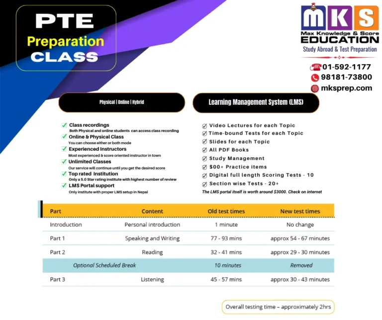 PTE Pre-Admission Information